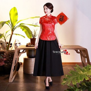 치파오나라 매화무늬상의 중국전통의상 국내배송 치파오 상의