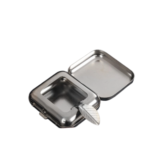 好康Orz 便攜菸灰缸 隨身煙灰缸 攜帶式 輕巧時尚 多色可選, 銀色, 1個