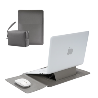 조이제이 LG그램 갤럭시북 그램 맥북 노트북 파우치, 모던 그레이