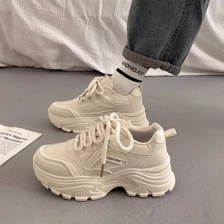 厚底休閒運動老爹鞋 軟皮增高女鞋