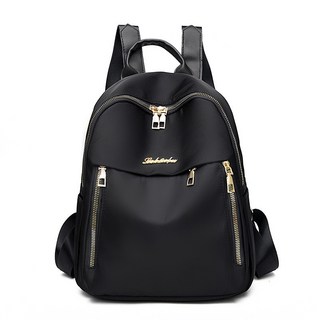 甜美多色休閒後背包 牛津布小後背包 女用後背包 防水後背包 韓版後背包, 黑色
