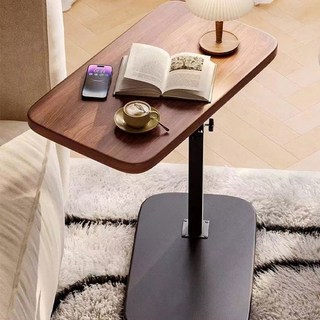 책상 306도 테이블 침대 식탁 쇼파 높이조절 사이드테이블 보조책상 미니 협탁 회전, 높이조절360도 보조테이블(블랙블랙)