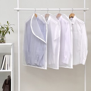 EVA하프지퍼반투명사이드의류커버 옷커버 방수 먼지방지 행거 옷장정리 옷정리 넓고 손쉬운보관 S/M/L/XL 4사이즈, S_(60X80cm), 1개, 1개입