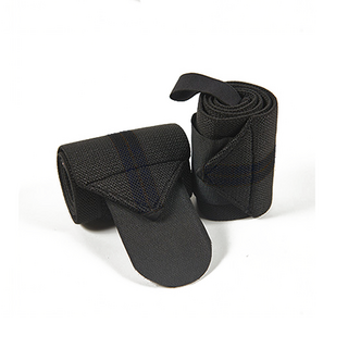 어코랄 벨크로 손목보호대 2줄 스트라이프 블랙, 1개