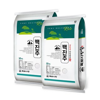 독도사랑 백진주 쌀 20kg (10kgx2) / 25년산 햅쌀 / 상등급 안전박스포장, 2개, 10kg
