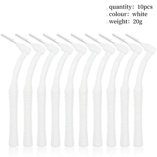 10pcs L 모양 치간 칫솔 와이어 치열 교정 치간 칫솔 치열 교정 칫솔 부드러운 강모 구강 관리 메이크업 도