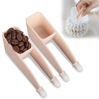 Yiyiring 2팩 커피 도구 필터 분리기 및 계량 스쿱 2 in 1 커피 필터 그래버 분리기 도구 고무 팁 바스켓 그래버 피커 업 및 정확한 포션 바 액세서리 포함