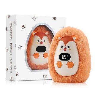 安心用 便攜暖手寶 雙面速熱暖手 USB充電暖暖包 暖寶寶, 柴犬《禮盒裝》, 1個