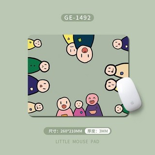 搞怪小人造型護腕滑鼠墊，創意防滑墊，適用於辦公電競筆記本電腦鍵盤, GE-1492黼,260x210mm*3mm, 1個