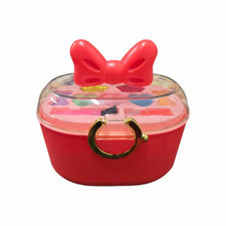 메이크업 선물 미니 키트 가방 꾸러미, 타원빨강