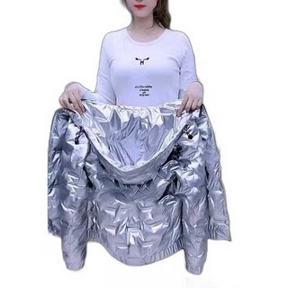 유광 패딩 다운 실버 은색 블랙 오버핏 고햄 겨울 후드, 1개, 상세페이지 참고