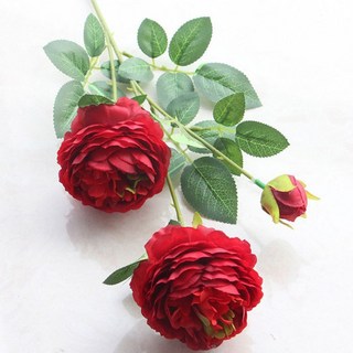 레디박스 풍성한 조화 모란 꽃다발 성묘 인테리어용 21송이, 레드, 1세트