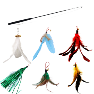 캣몬 고양이가 잘노는 낚시대 1개 리필+ 6종 장난감 사냥놀이 세트