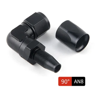 자동차 호스 클램프 스트레이트 피팅 6 알루미늄 어댑터 오일 라인 AN4 8 90 10 쿨러 도 연료 스위블 타입 단조 엔드, 90 degree AN8 1, 1개