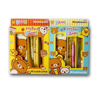 리락쿠마 문구세트 -PP/연필세트/연필/스티커/자/메모지/샤프/샤프심/캐릭터필통 어린이날선물 판촉 아이들, 리락쿠마 문구세트 -PP/연필세트/연필/스티커/자/메모