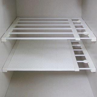 스토움 다용도 압축선반 길이조절 틈새 정리 수납 선반 세탁실 안전문 사용가능, 1개, 화이트