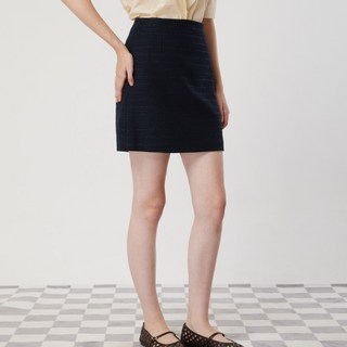 (SET-UP)세미 A라인 트위드 스커트_C252MSD235