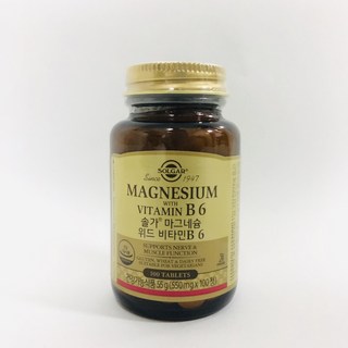 솔가 마그네슘 위드 비타민 B6, 100정, 1개