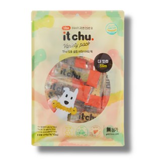 잇츄 슬림 버라이어티팩 강아지 덴탈개껌, 옐로우 + 브라운 + 그린, 270g, 1세트