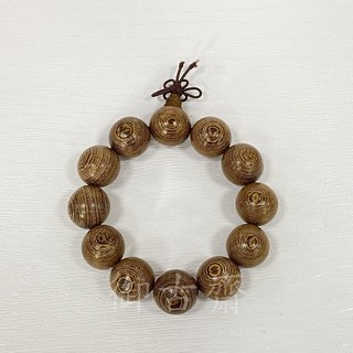 御古齋 雞翅木手珠 佛珠 葫蘆頭 獨特紋理 招福化煞 吉祥如意 增強運勢 驅邪化煞 護身避邪 平安件, 1個, 珠徑20mm