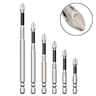 ROYAI ONE 자석 십자 드릴 비트 전동 드라이버 비트 6종세트, 1세트