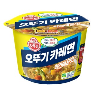 오뚜기 카레면 큰컵 6개 컵라면 카레라면 약간매운맛