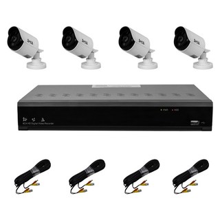 화인츠 500만화소 8채널 CCTV 자가설치 세트 패키지 주차장 농막 방수 실외 카메라4개 20m케이블 4TB, 4개, 1개, XRT4108