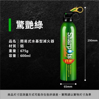 【買一送一】滅火器 家用 車載滅火器 家用滅火器 小型滅火器 滅火器車用 水基型滅火器 滅火毯 家庭滅火器 車用滅火器 驚豔綠, 1個