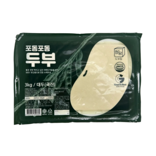 [정담두부집] 옛날맛 그대로 국산콩 수제두부 (대용량 업소용 식자재), 1개, 3kg