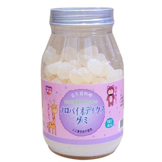 廣融 優力壯魚肝油鈣金盞花葉黃素益生菌軟糖 小朋友兒童魚肝油 糖果 水果軟糖 寶寶軟糖, 1個, 瓶裝-原味益生菌 / 2852, 1份