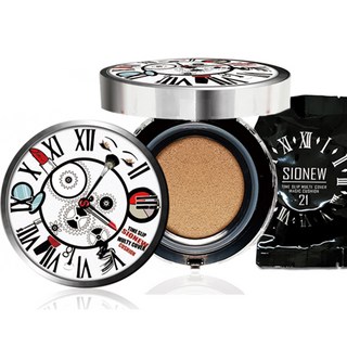 시오뉴 (셋트 구성) 커버력 지속력 밀착력 좋은 쿠션 팩트 파운데이션 셋트, 21호 본품1+리필1, 1개