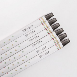각인 무한 네임 동아 연필 펜슬 6 12 자루 초등 각인 2B 주문제작, 6개, 01 도형