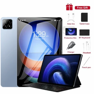 패드 7S 프로 태블릿 PC 안드로이드 14 22GB+2TB 11인치 스냅드래곤 8 3세대 5G 듀얼심 탭 20000mAh WiFi, 01 16GB 1TB, 02 Blue with KeyBorad