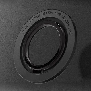 Magsafe 磁吸手機支架 指環扣 迷你金屬背貼支架 iPhone 懶人支架, 黑, 1個