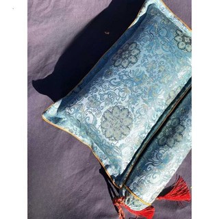 누빔경추베개 일자목교정 고탄성 숙면 피로회복 기능성 목디스크 베개, 선물 상자 진한 자두색