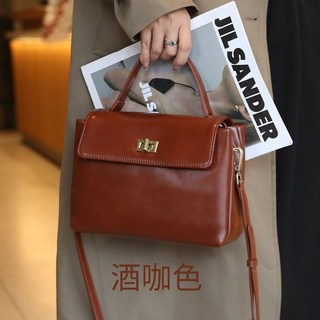 紈咖 真皮女包 斜背包 中性包 手提包 肩背包 復古簡約設計 通勤百搭