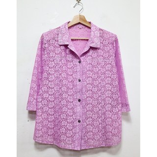 형제상회 여름 망사 블라우스 셔츠 할머니옷 국산 7부 0015SS01