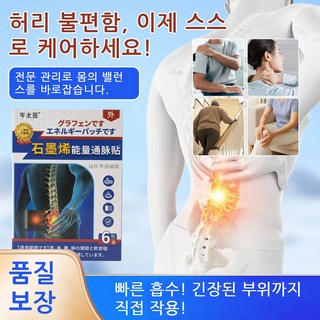 1+1 [한 번에 통증 완화]그래핀패치 목 어깨 허리 다리 전용 자석 요법 패치 근육 관절 패치, 5박스