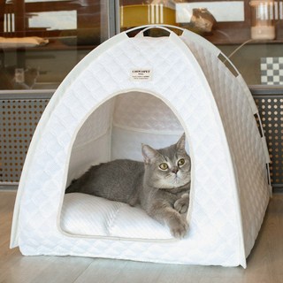 초코펫하우스 고양이집 쿨링 아이스 얼음숨숨집, 1개, 화이트