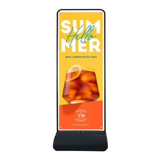 디피제로 초대형 물통 50L 실외용 철재배너 거치대 양면 디자인제작 가능, NTS, 블랙, 1개