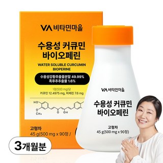 비타민마을 수용성 커큐민 바이오페린 45g, 1개, 90정