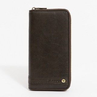 PLAYBOY Impeccable系列拉鍊長夾 咖色