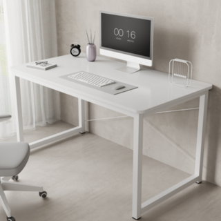 kurua 튼튼한 다용도 1인용 컴퓨터 책상 원각 안전 테이블, 흰색