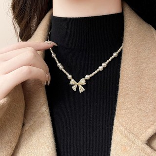 Golicc 法式雙層珍珠項鍊 桃園出貨 毛衣配飾 2025新款