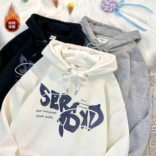 MNMF 復古風字母印花純棉連帽衛衣 Oversize 帽T 長袖上衣