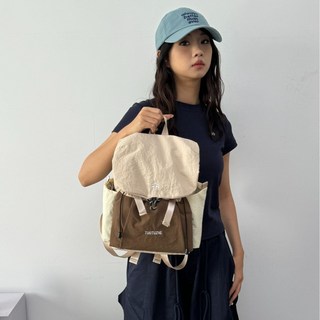 日系超輕便雙肩包 韓系ins戶外露營背包 小衆品牌女款雙肩包, 卡其色,無規格