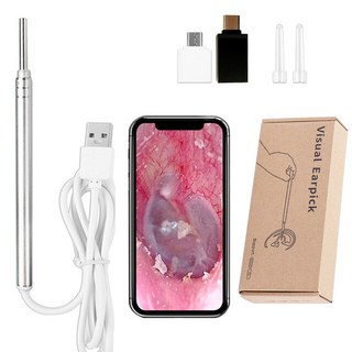 귀지흡입기 귓밥제거 귀청소기 스마트 HD 비주얼 귀지 청소 귀 클리너 스틱 내시경 디지털 검이경 카메라 포함 제거 도구