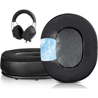 SOULWIT 교체용 이어패드-호환 모델 레이저 Razer BlackShark V2/Pro (2020년판) 게임 헤드폰 고밀도 소음 차단 폼 포함된 쿠션 1쌍, Cooling Gel, Black, 1개