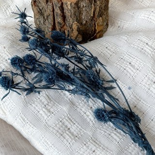 不凋小紫薊 不凋小刺芹 擴香石美化材料 盆花材料 永生花花盅素材 新秘頭飾素材 花圈花材, 8-藏青藍, 1個