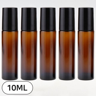 27리빙 부드럽게 발리는 롤온 향수 공병+롤온 따개 포함, 두꺼운 갈색용기 10ml, 5개